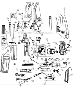 Page A Diagram and Parts List for M088800  Dirt Devil Upright Vacuum
